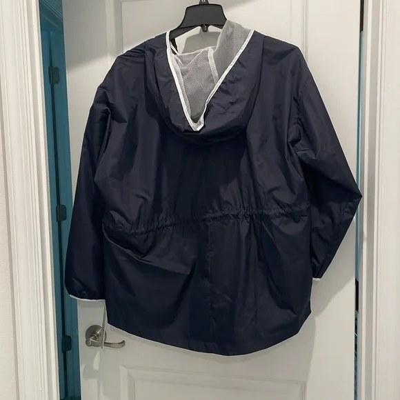 NWT Women's Raincoat - Navy and White - Size 1X - Picture 2 of 7
